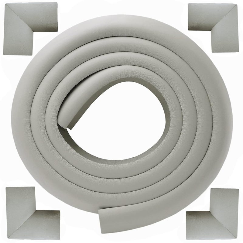 M2cbridge L Shape Extra Thick Furniture Table Edge Protectors Foam 6.5 Ft (Grey with 4 Corners) - Image 1